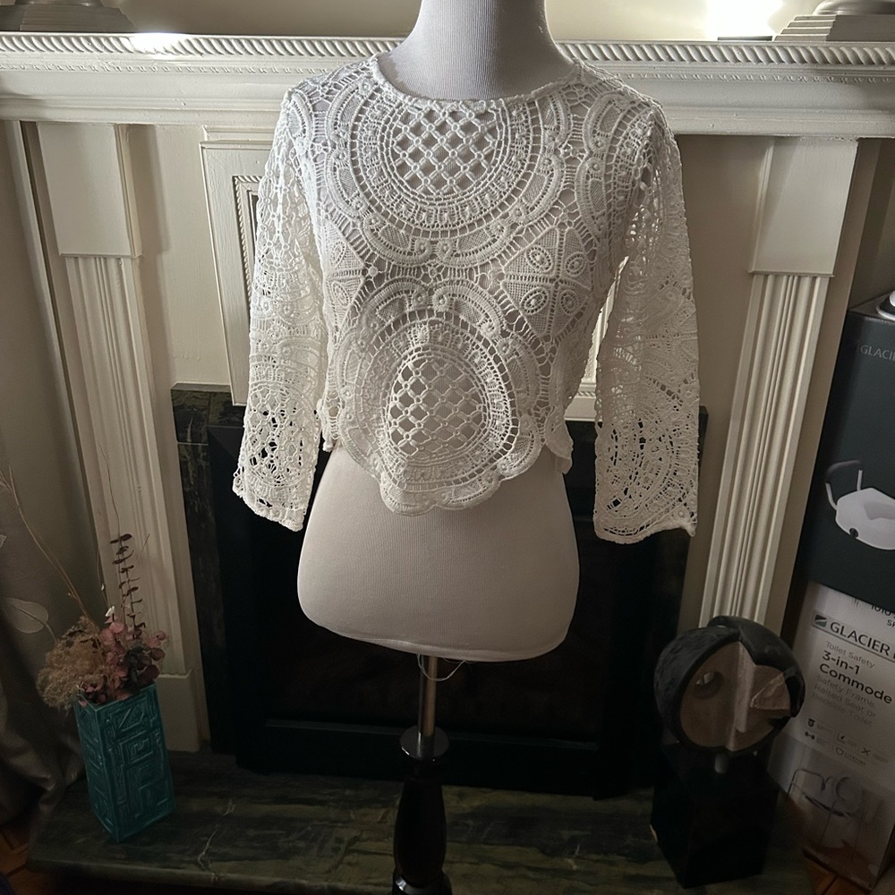 White Lace Top Elegant